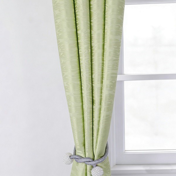 Light Fruit Green Water Ripple Jacquard Curtains best