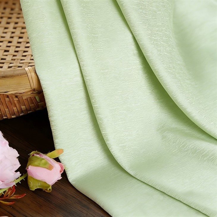 Light Fruit Green Water Ripple Jacquard Curtain Fabrics suppliers