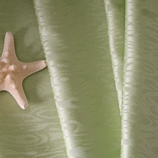 Ljós frukt Grønt vatn Ripple Jacquard Gardinur tógv