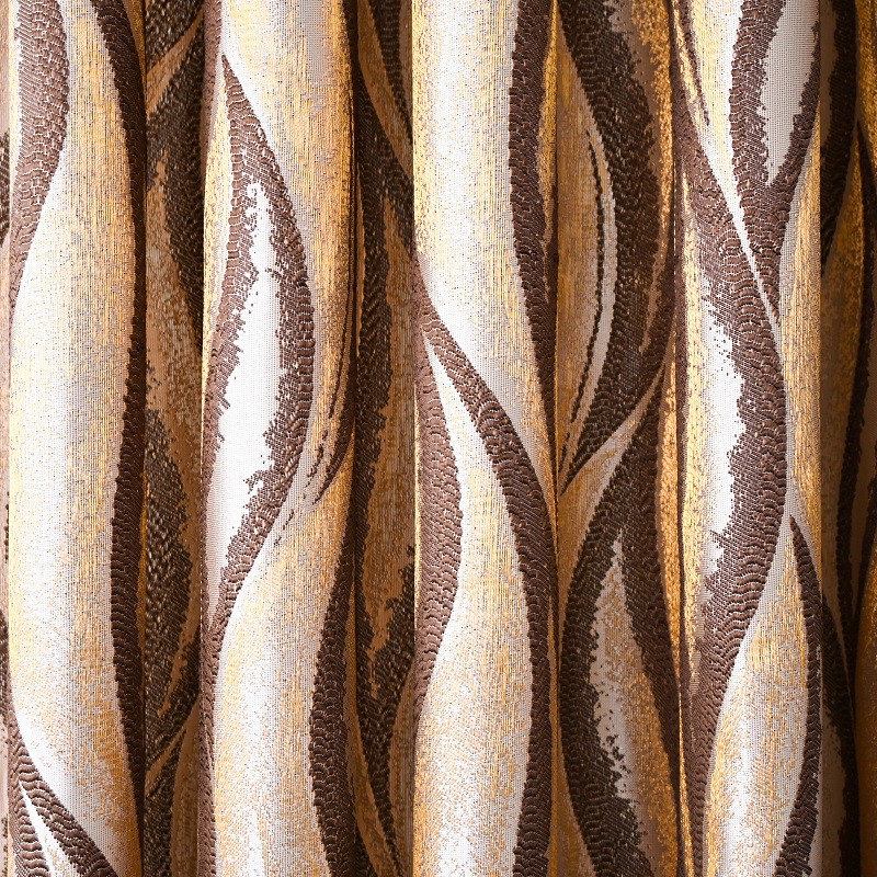 Nútímans og einfalt bylgjuligt kationiskt jacquard gardinudúk