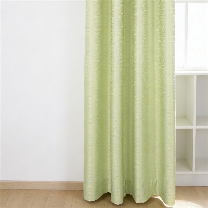 Light Fruit Green Water Ripple Jacquard Curtains high quality
