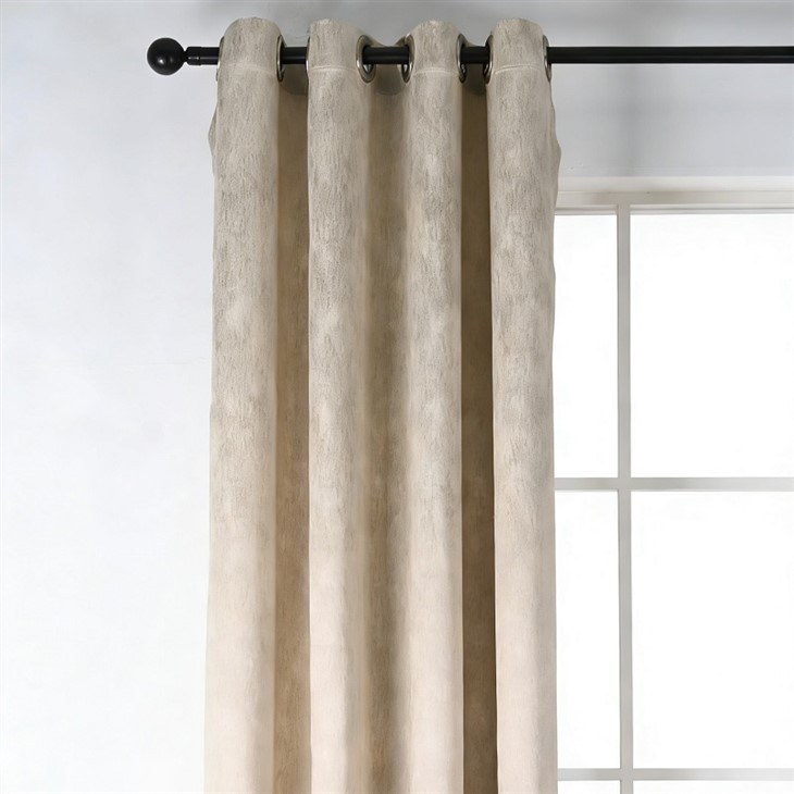 Oatmeal Gray-striped Cationic Jacquard Curtains factory